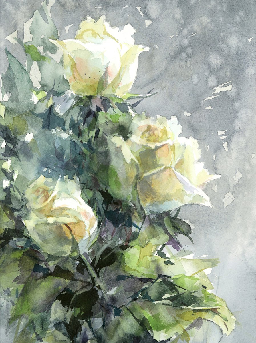 White Roses by Inna Petrashkevich
