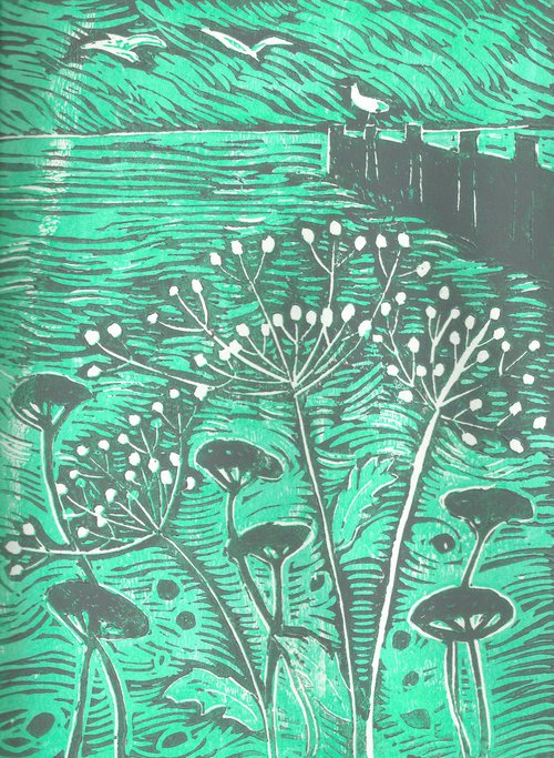 Seed heads by the Sea by Mary Stubberfield