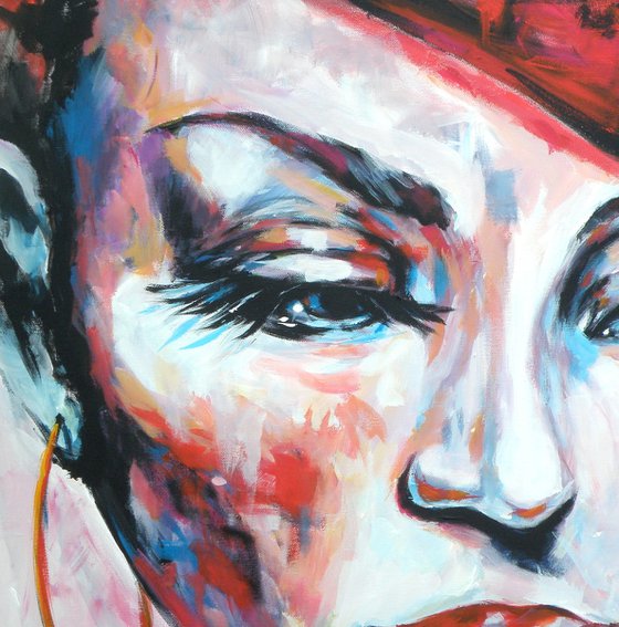 Girl in red hat
