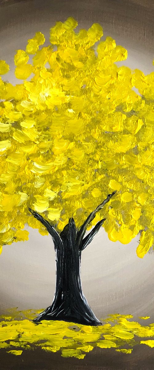 Magical Yellow Tree 2 by Aisha Haider