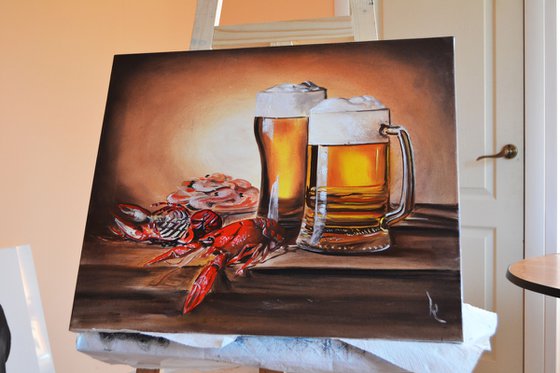 Beer with Сrayfish and Shrimp