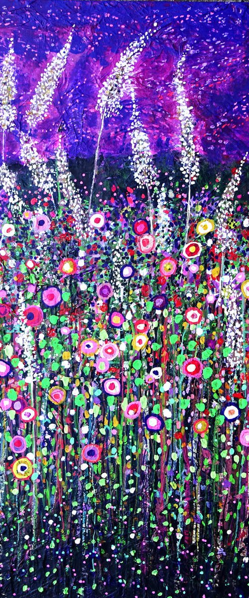 Wildflower Meadow  13 by Roz Edwards