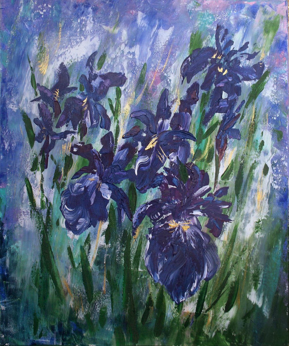 Iris Purple By Salana Art / Svetlana Samovarova, 20 X 24, Artwork For Sale On Artfinder