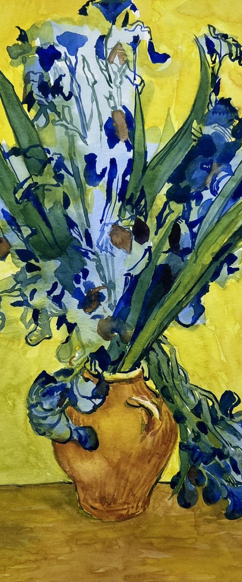 Watercolour interpretation of Van Gogh by Dariia Martsin