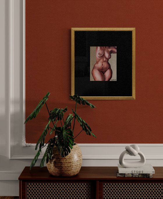 Nudity - Naked Female Figure Erotic Woman Painting