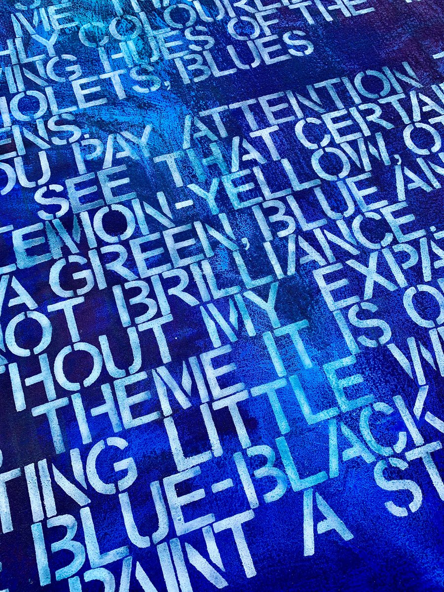 Abstract No. 1522 in blue XXL by Anita Kaufmann