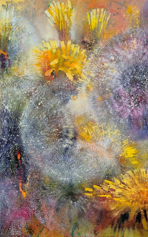 Springtime - dandelions by Annette Schmucker