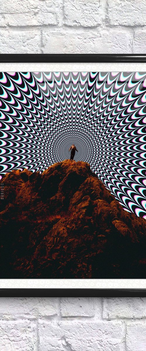 Hypnotized - Psychedelic Optical Art Print by Darius