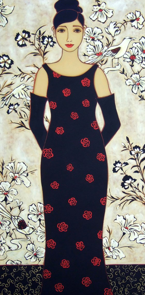 Woman with Black Dress