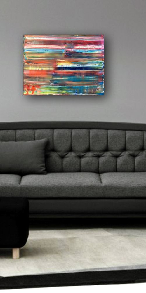 "The Passage Of Time" - Original Abstract PMS Oil Painting, 24 x 18 inches by Preston M. Smith (PMS)