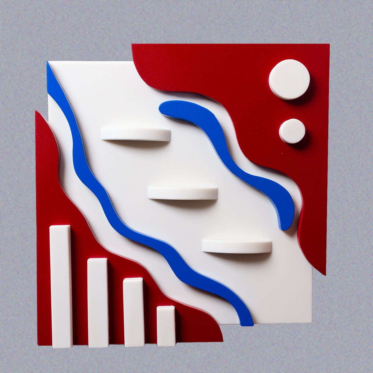 Abstract Sculpture By Mircea Puscas, 11 X 12", River N1, Original Artwork