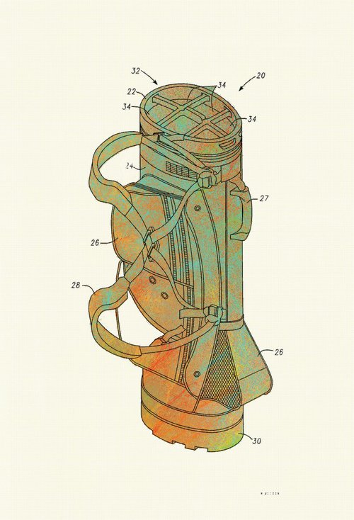 Patented Golf Bag by Marlene Watson