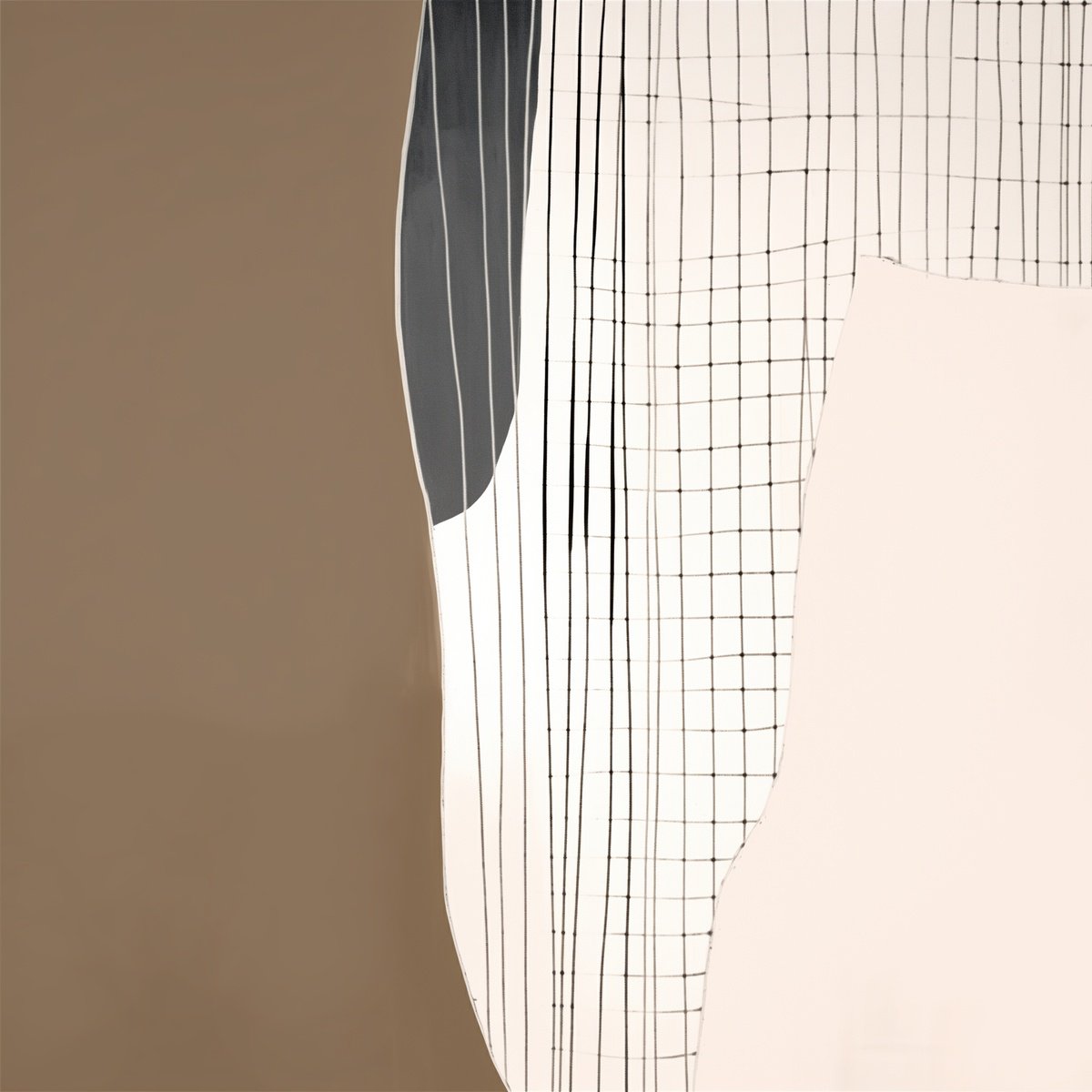 Abstract Acrylic Painting By V+V Kniazievi, 31 X 31", Coffee With Milk #3, Original Artwork