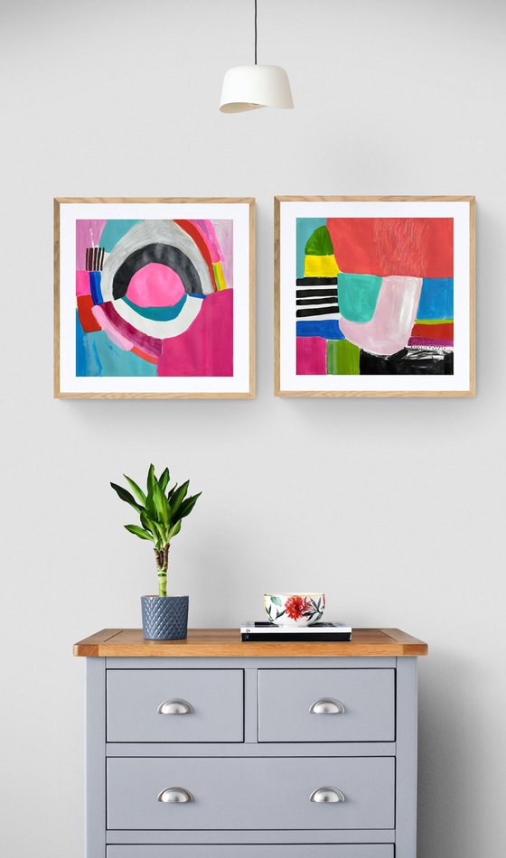 Abstract with Geometric Shapes