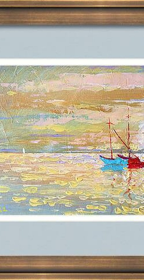 Blue Boat by Rakhmet Redzhepov