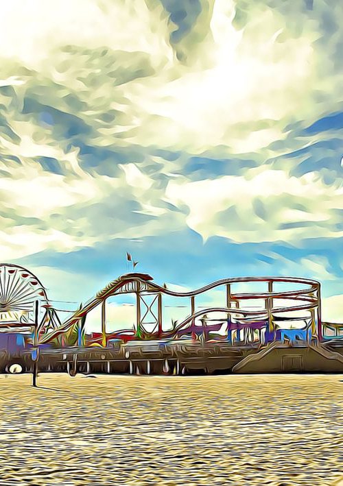 Santa Monica Pier by Paul Berriff OBE