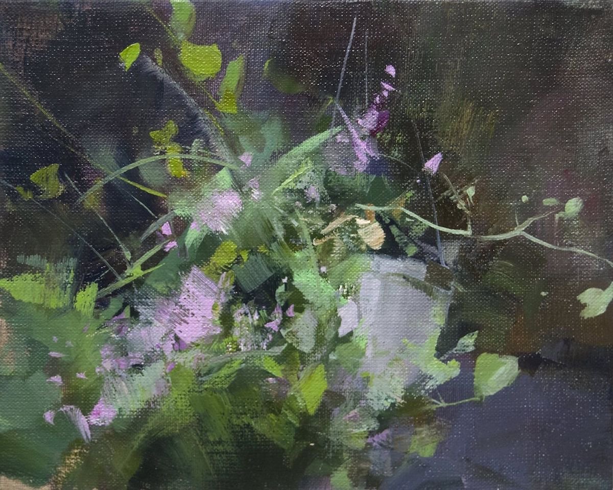 Abstract flower painting - Nr. 1 from the Series ’ Mother’s Garden’ by Yuri Pysar