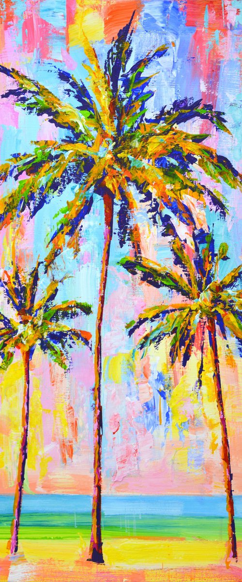 Palms. Ocean 3. by Iryna Kastsova