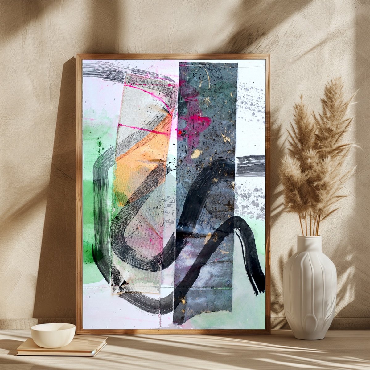 Organic Abstract Painting By Poovi Art, 18 X 24", Life 03, Original Artwork