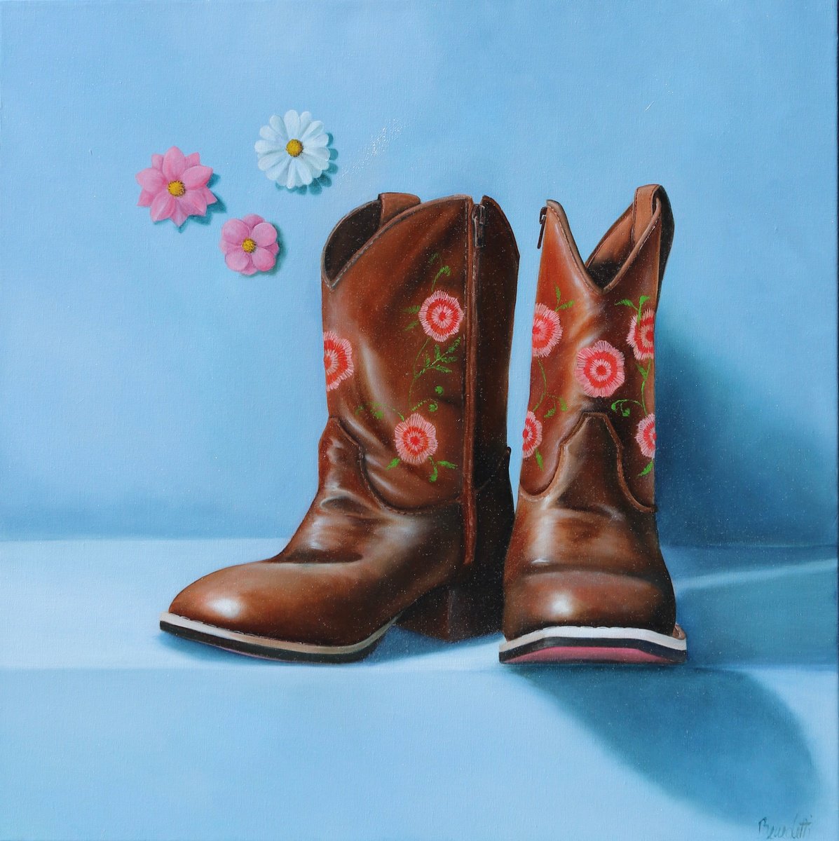 Photorealistic Oil Painting , Meadow By Diana Benedetti, 20 X 20, Artwork For Sale On Artfinder