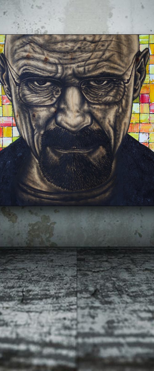 "Say My Name" - Original PMS Iconic Oil Painting On Wood - 48" x 36" by Preston M. Smith (PMS)