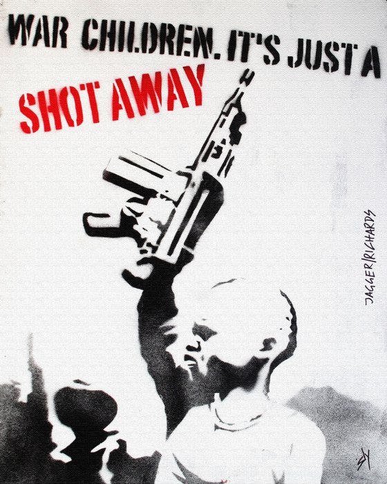 WAR CHILD (ON A BOX CANVAS).