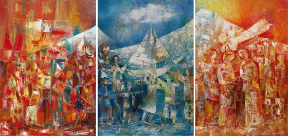 Coloring of Armenia(35x50 35x50 35x50cm, oil painting, ready to hang)