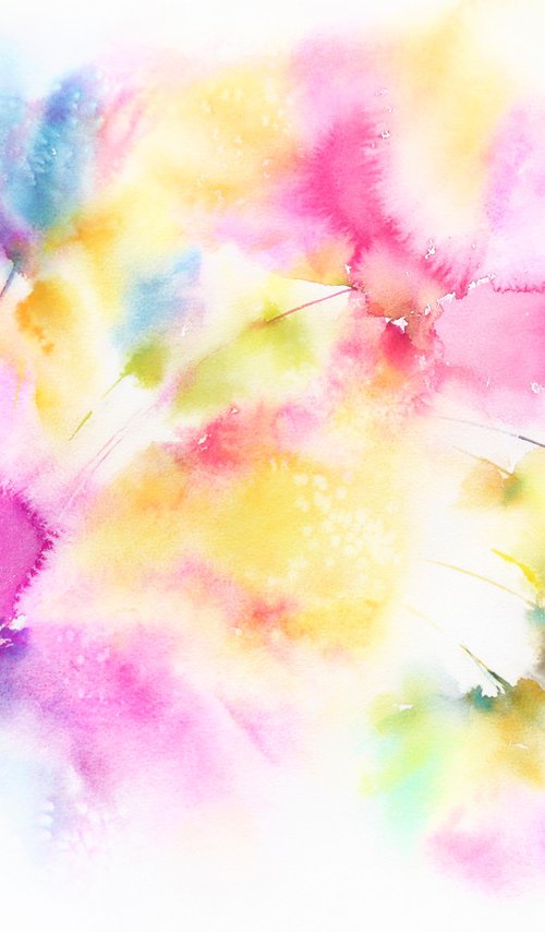 Colorful abstarct flowers by Olga Grigo