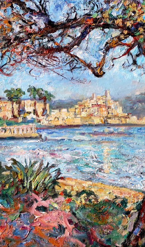 View of Antibes by Nikifor Swiristuhin