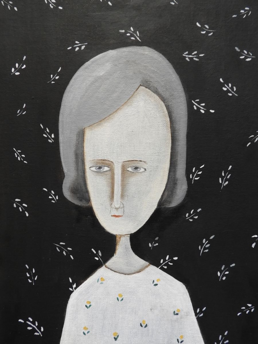 The woman with gray hair by Silvia Beneforti