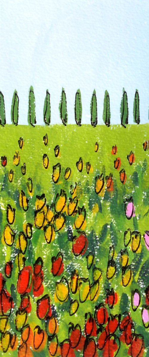Field of Tulips by Jan Rippingham