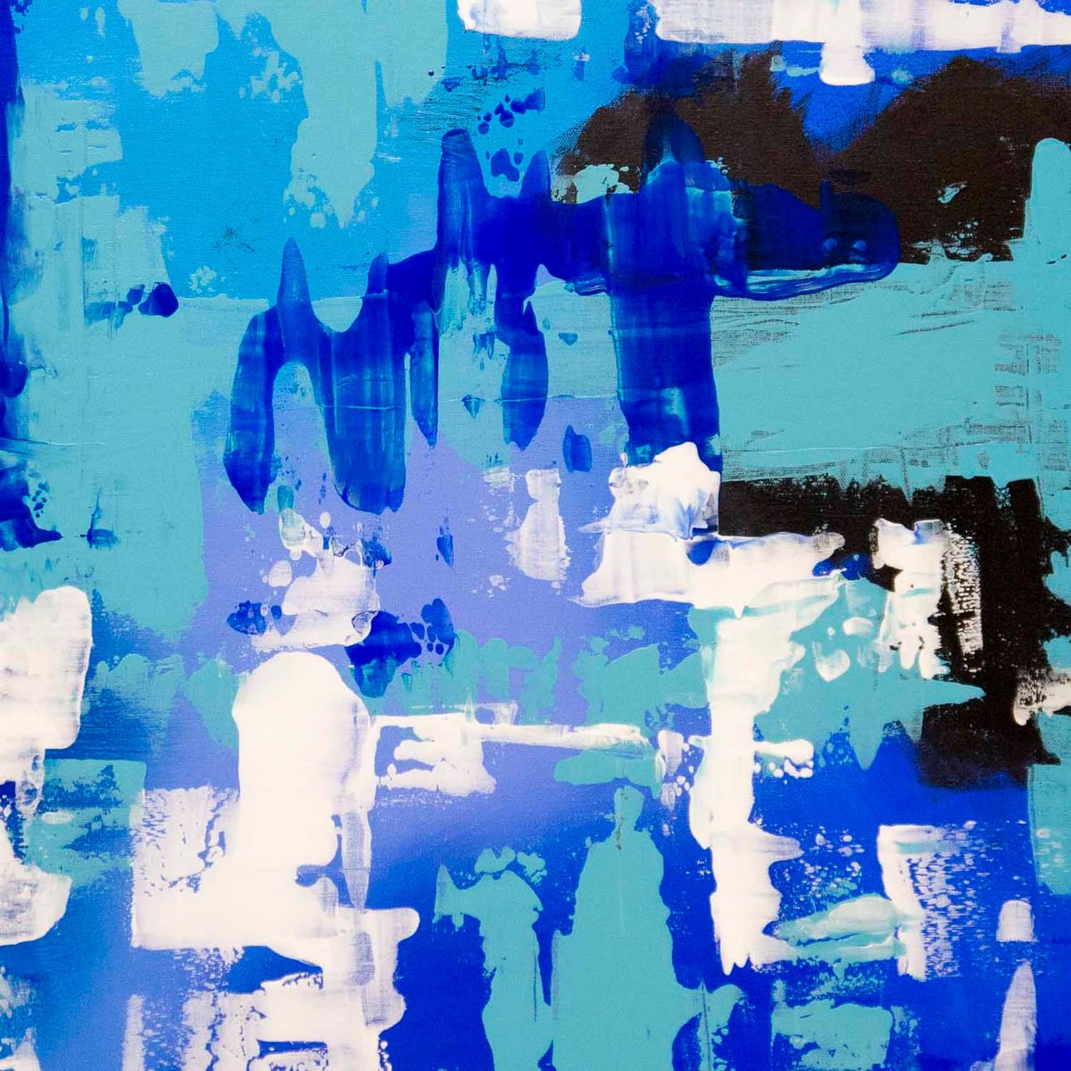 Abstract Acrylic Painting By Km Arts, 20 X 20", Moments Of Reflection, Original Artwork