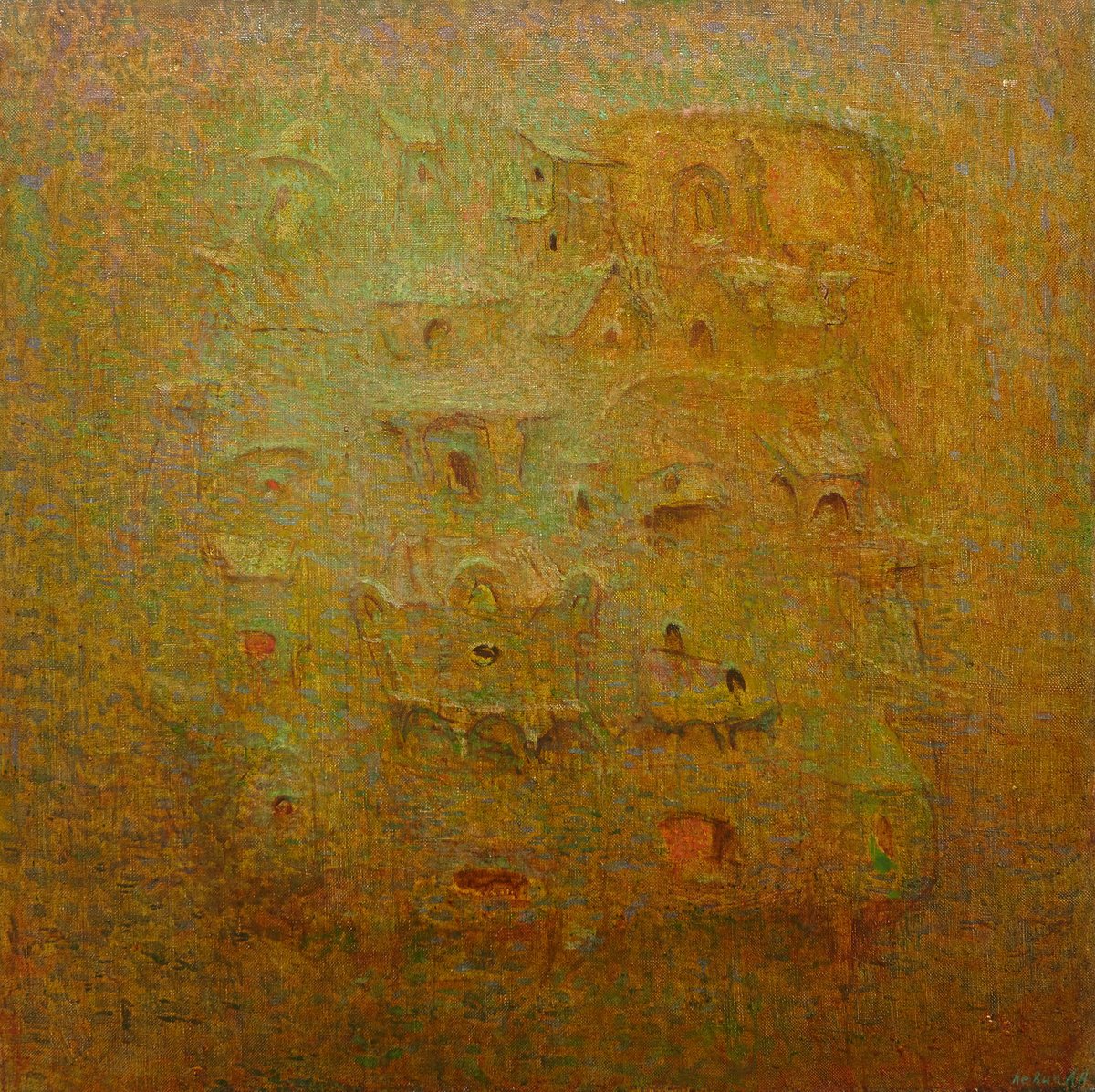 Expressive Oil Painting , The Town I