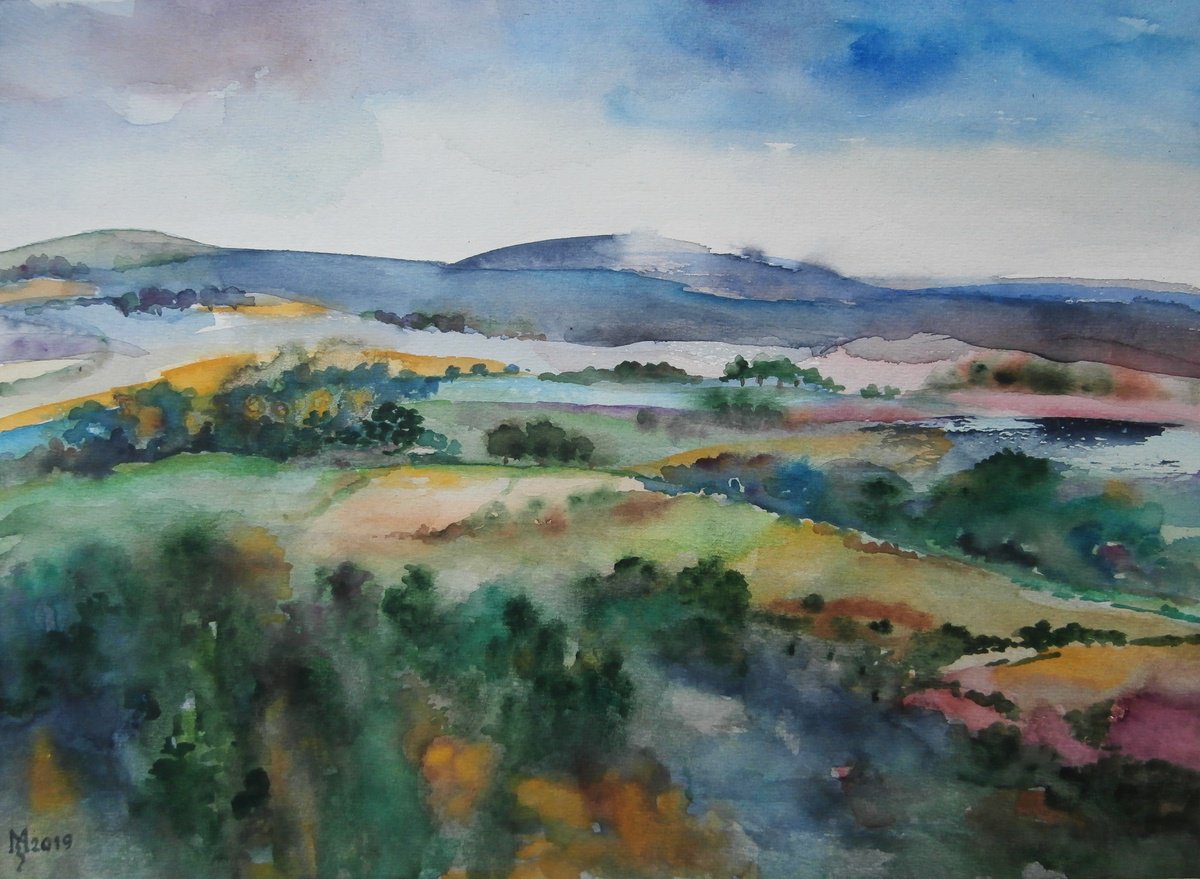 Impressionistic Watercolour , Landscape By Zoran Mihajlovic Muza, 15 X 11, Artwork For Sale On Artfinder