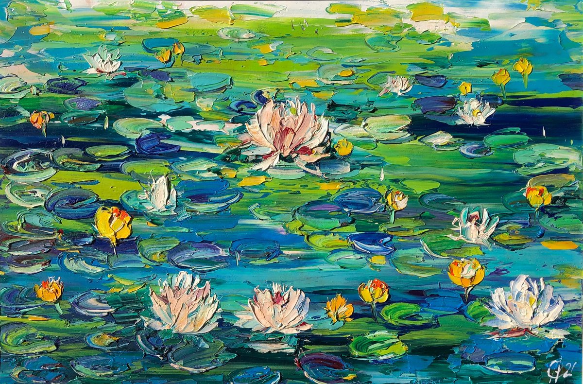 Carefree water lilies by Svitlana Andriichenko
