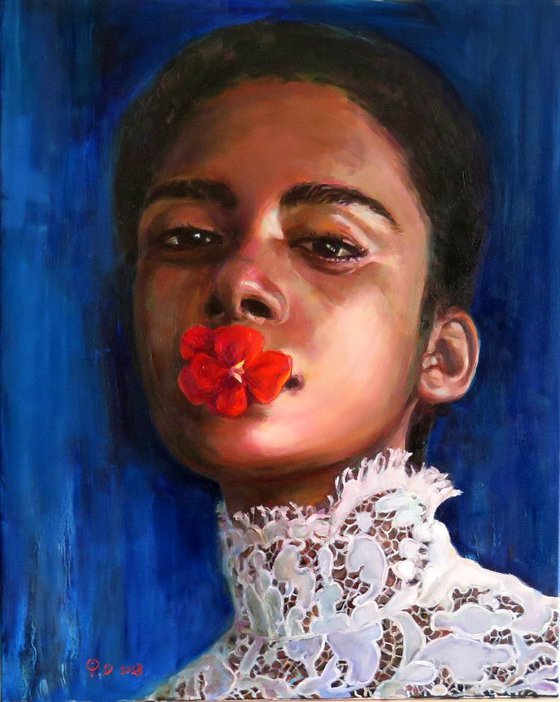 A Red Flower, Contemporary Art