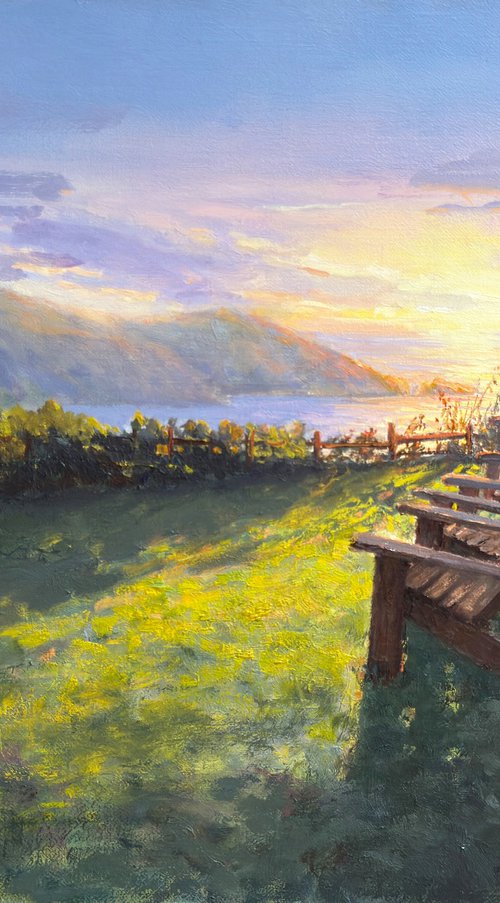 Sunset At Albion Cove by Tatyana Fogarty