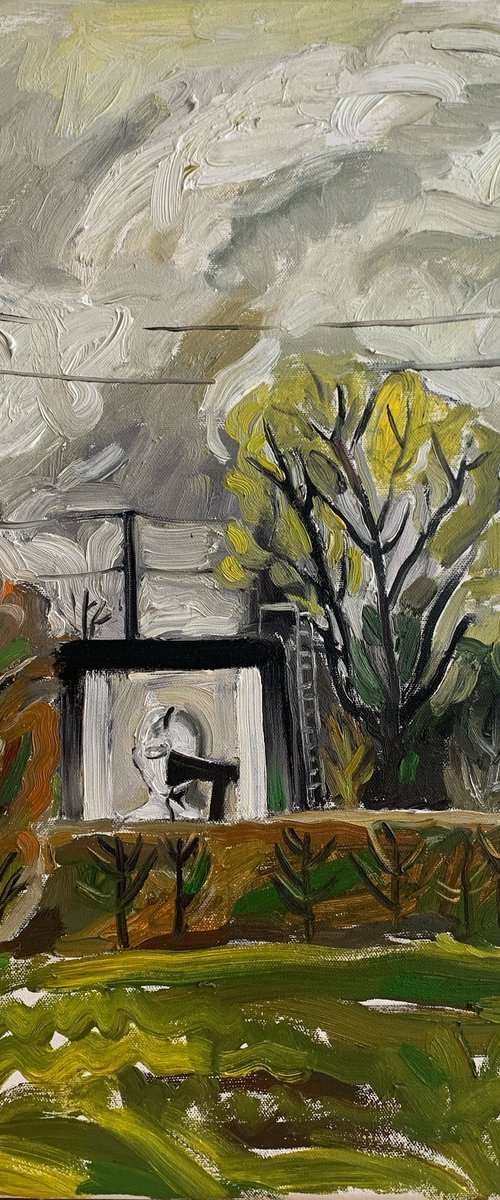 Landscape with Günter Brus by Natalia Matveeva