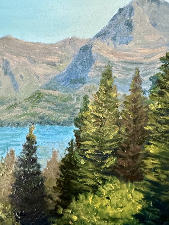 Glacier National Park in Montana USA oil painting