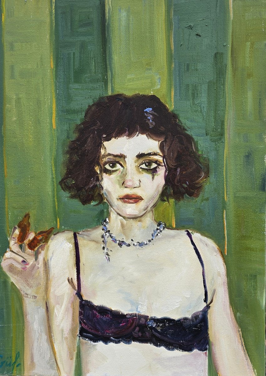 Oil Painting , Fragile Strength By Gulshaba Abbasova, 20 X 28, Artwork For Sale On Artfinder