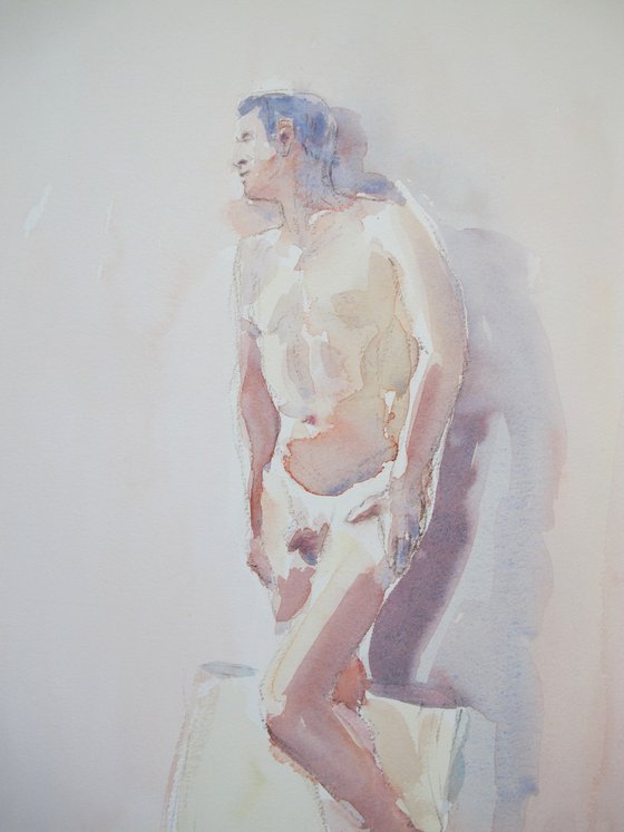 standing male nude