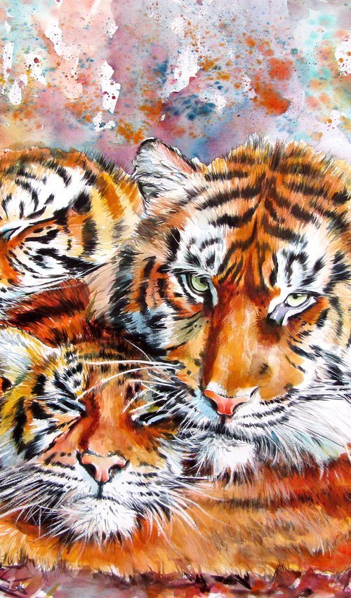 Resting tigers by Kovács Anna Brigitta