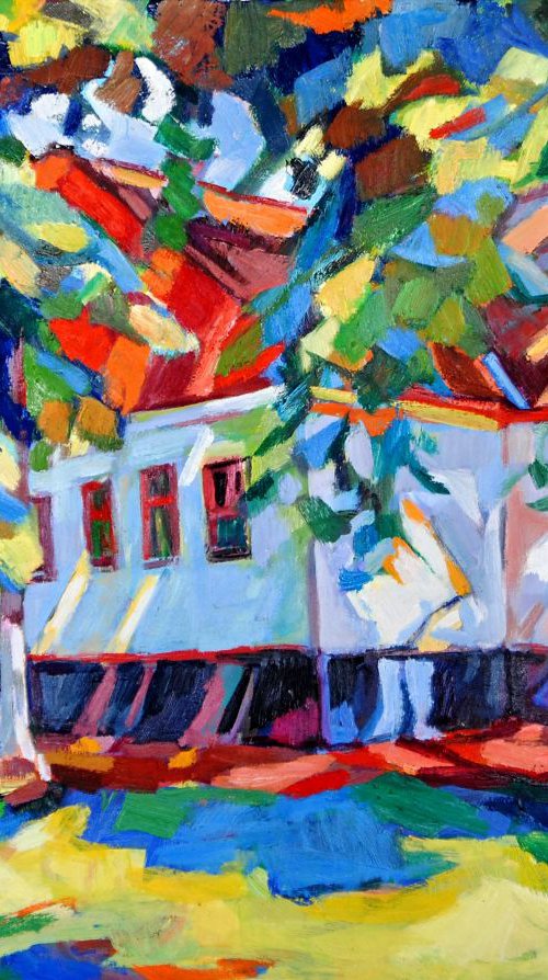Lonely house among treetops by Maja Đokić Mihajlović