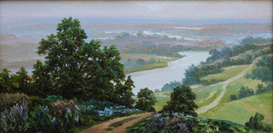 Diptych "ABOVE THE RIVER"