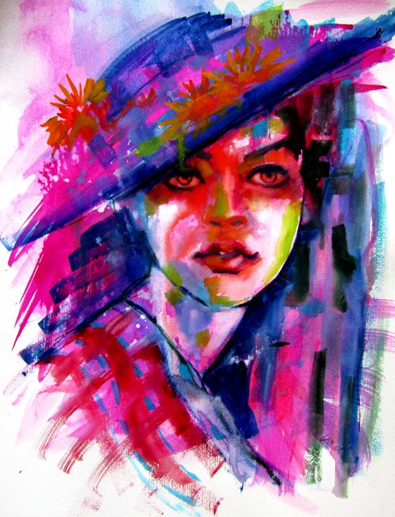 Portrait of a girl with hat II