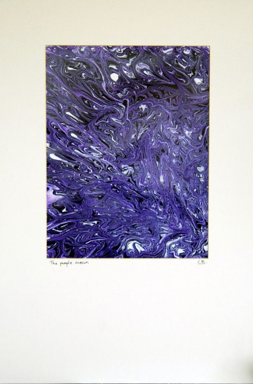 The purple ocean (matted artwork) by Conrad  Bloemers