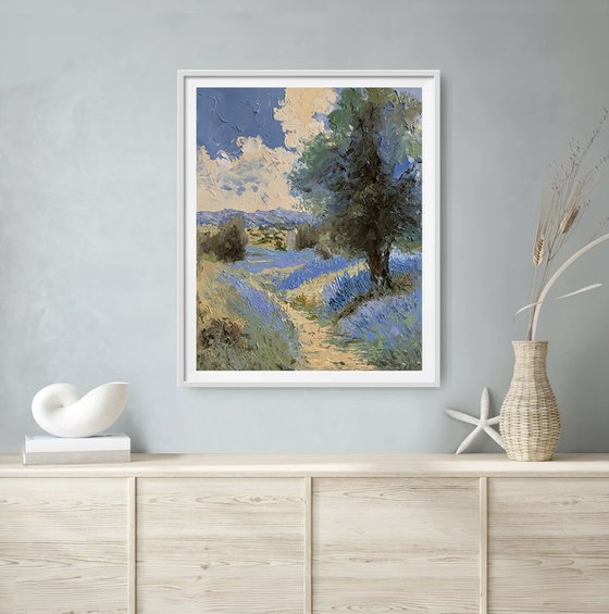 Lavender Field Landscape.