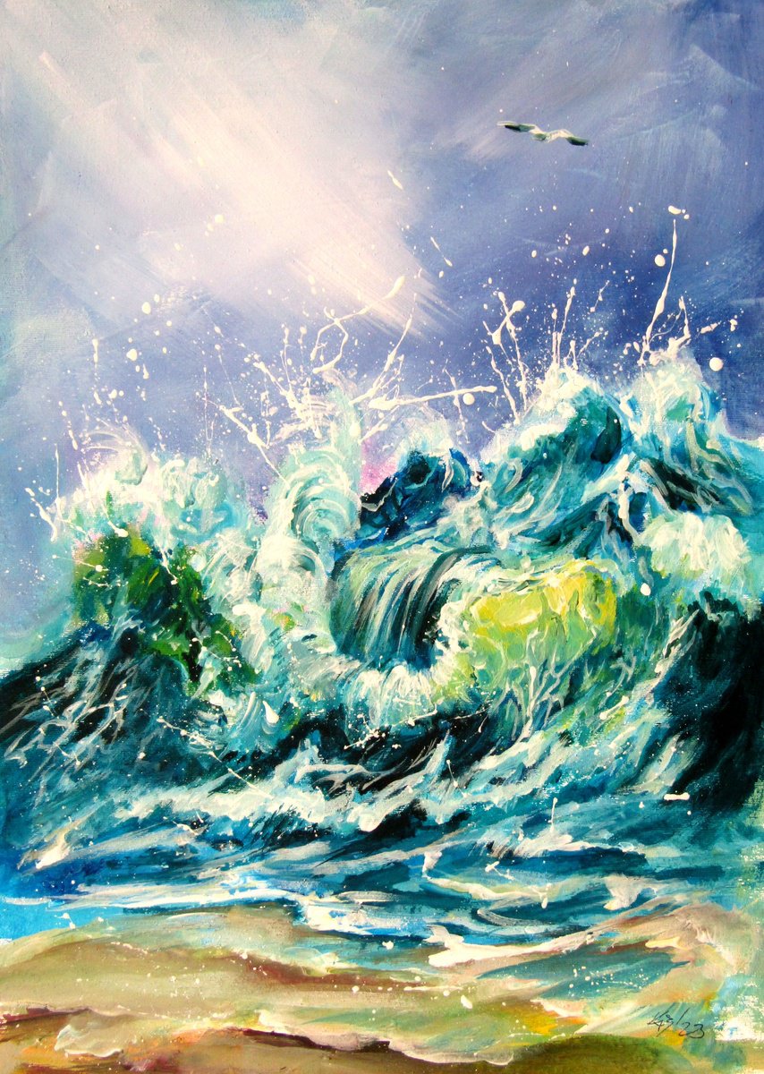 Waves on the sea II by Kovacs Anna Brigitta