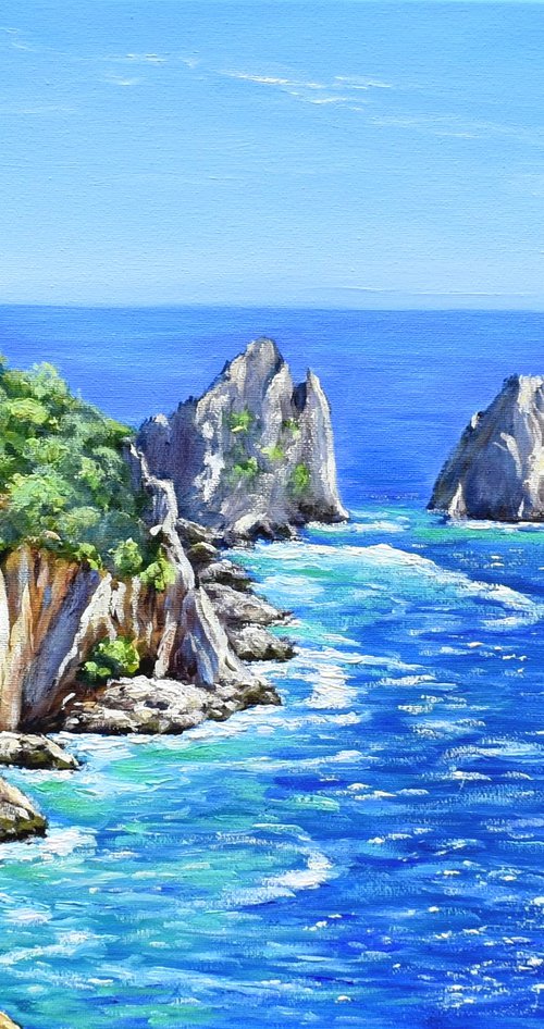 Cliffs of Capri by Yulia Nikonova