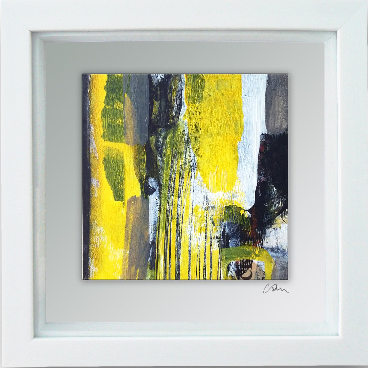 Framed ready to hang original abstract - colours #7 by Carolynne Coulson